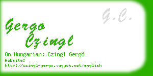 gergo czingl business card